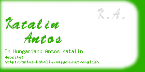 katalin antos business card